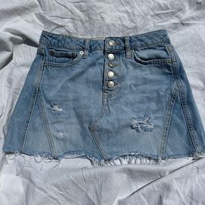 Free people denim mini skirt